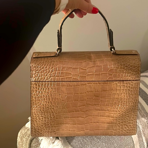 Kate Spade croc embossed top handle satchel - Picture 2 of 9